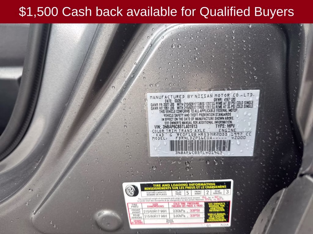 2026 Gun Metallic Nissan Kicks SV AWD SUV