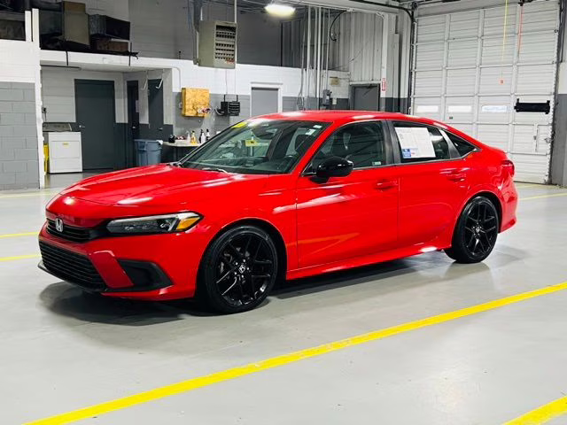 2023 Red Honda Civic Sport FWD Sedan