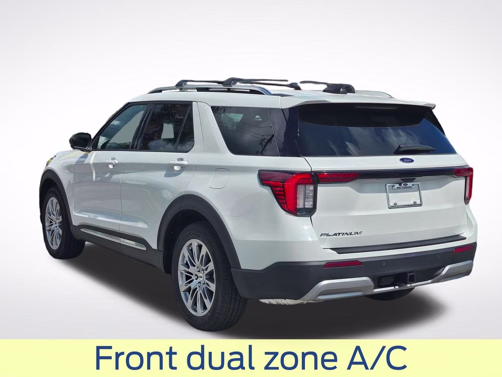 2026 Star White Metallic Tri-Coat Ford Explorer Platinum RWD SUV