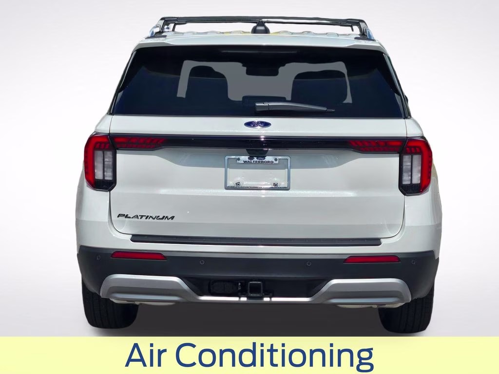 2026 Star White Metallic Tri-Coat Ford Explorer Platinum RWD SUV