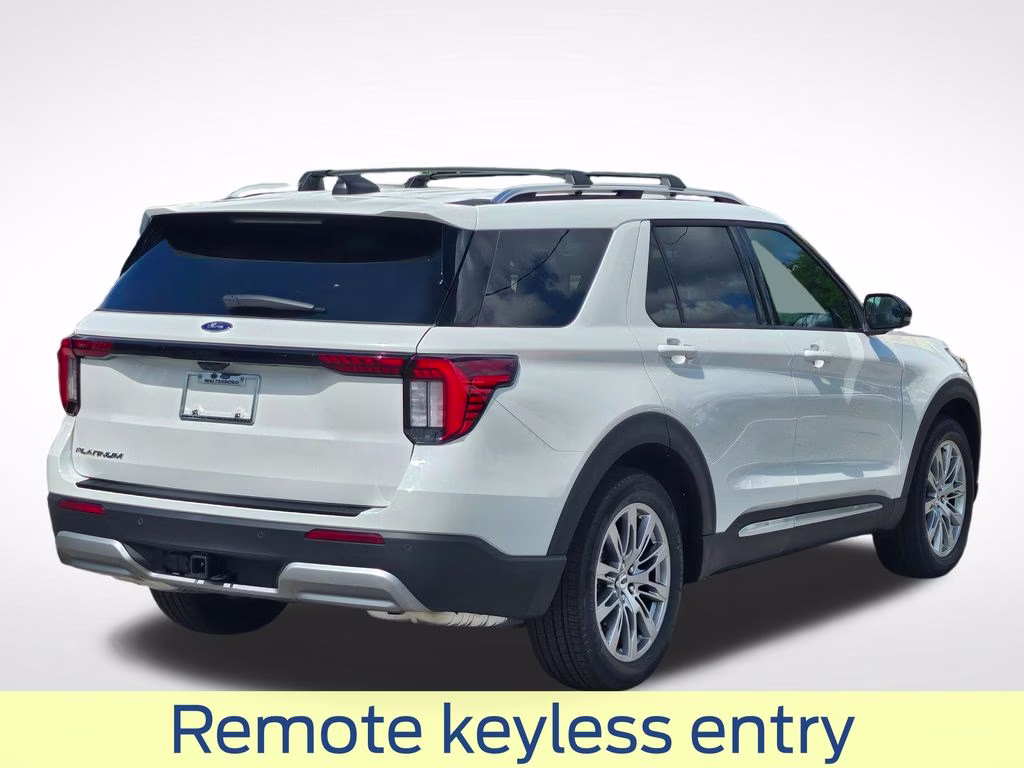 2026 Star White Metallic Tri-Coat Ford Explorer Platinum RWD SUV