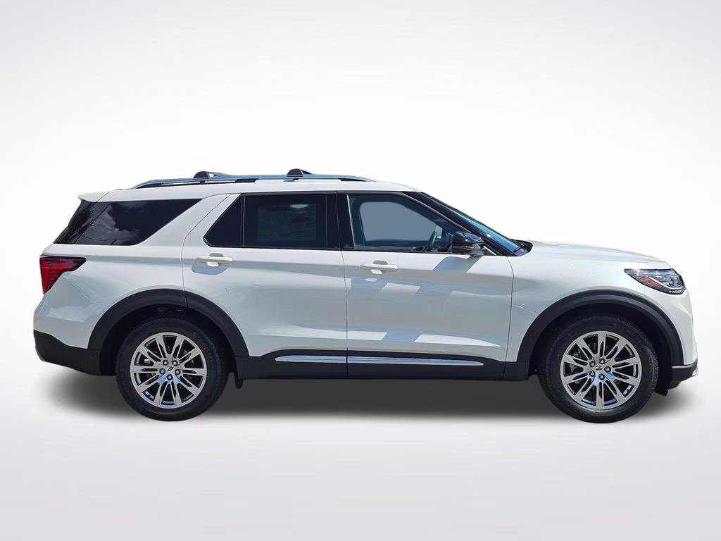 2026 Star White Metallic Tri-Coat Ford Explorer Platinum RWD SUV