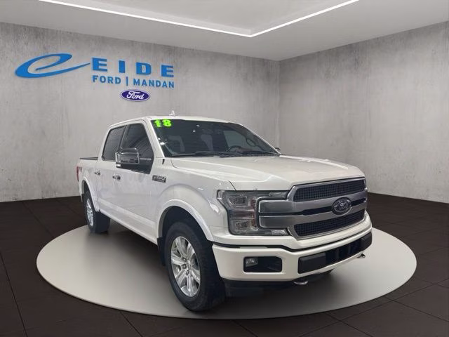 2018 White Platinum Metallic Tri-Coat Ford F-150 Platinum 4X4 Truck