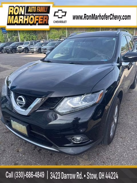 2015 Super Black Nissan Rogue SL AWD SUV