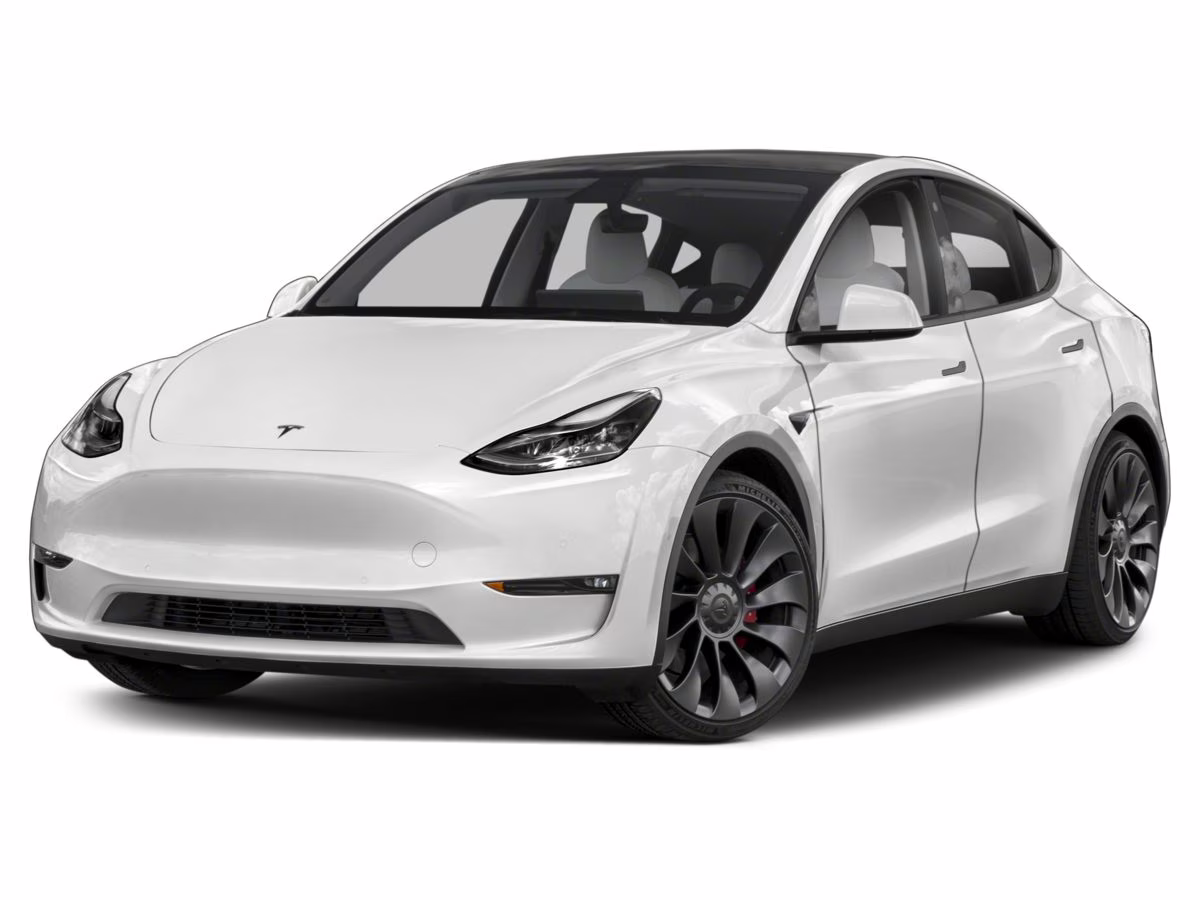 2021 White Tesla Model Y Standard Range RWD SUV