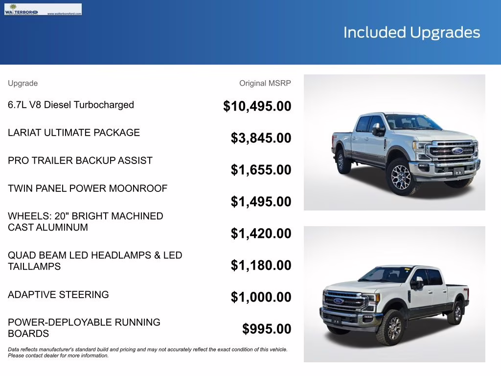 2022 White Ford Super Duty F-250 SRW Lariat 4X4 Truck