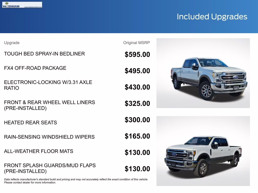 2022 White Ford Super Duty F-250 SRW Lariat 4X4 Truck