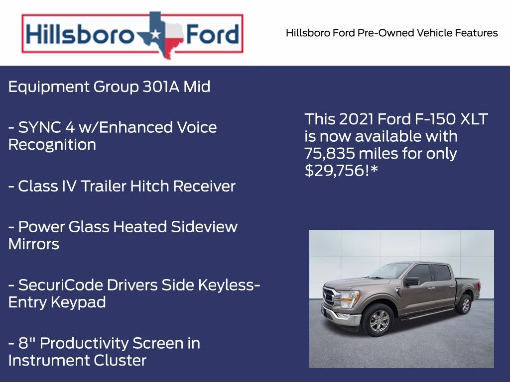 2021 Stone Gray Metallic Ford F-150 XLT RWD Truck