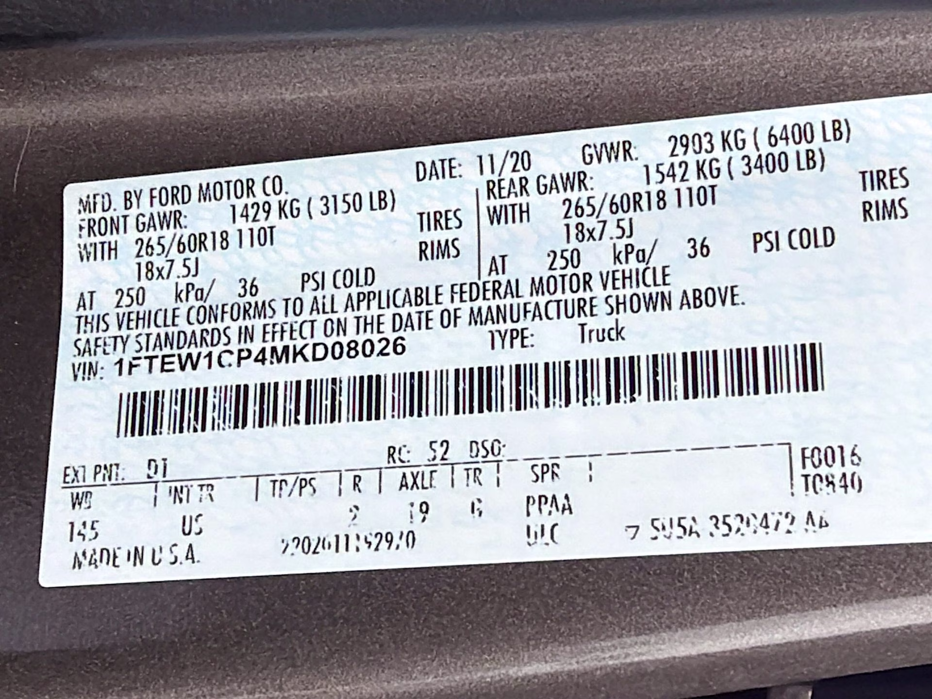2021 Stone Gray Metallic Ford F-150 XLT RWD Truck
