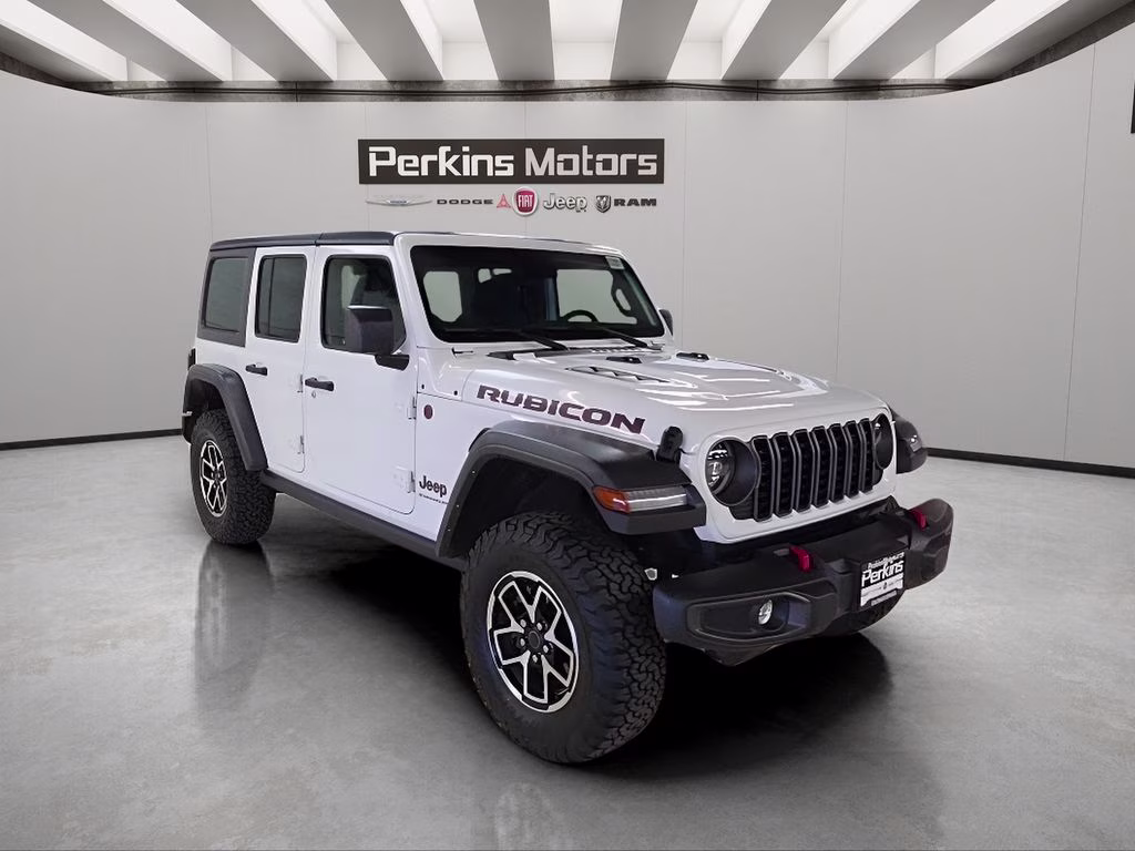 2025 Bright White Clearcoat Jeep Wrangler Rubicon 4X4 SUV
