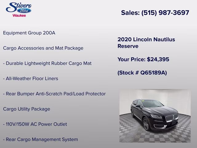 2020 Black Lincoln Nautilus Reserve AWD SUV