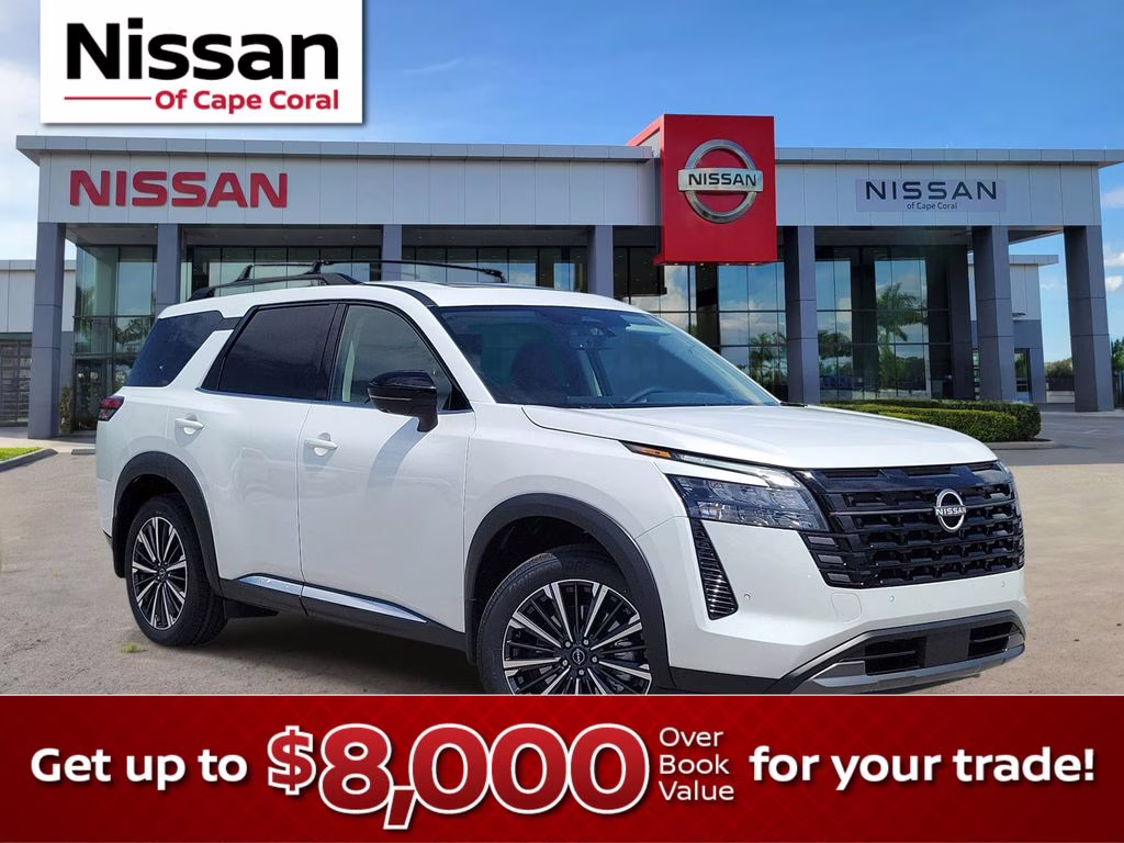2026 Everest White Pearl Tricoat Nissan Pathfinder Platinum FWD SUV