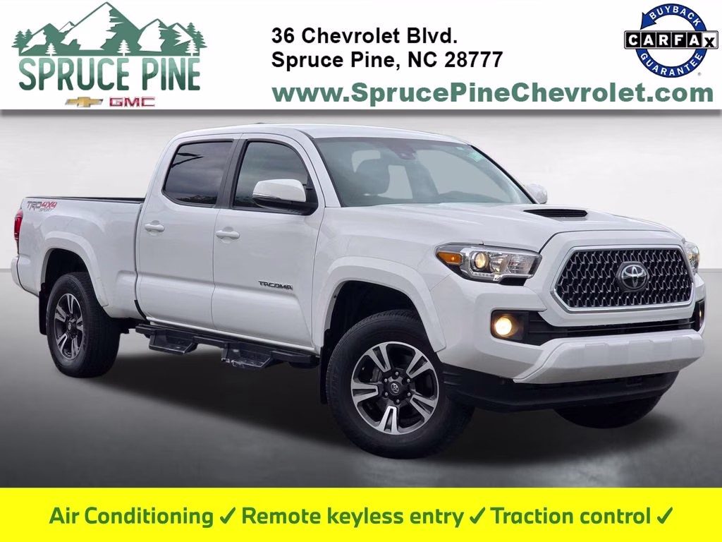 2019 Super White Toyota Tacoma TRD Sport 4X4 Truck