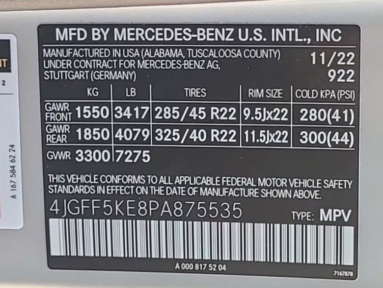 2023 Cirrus Silver Metallic Mercedes-Benz GLS GLS 450 AWD SUV