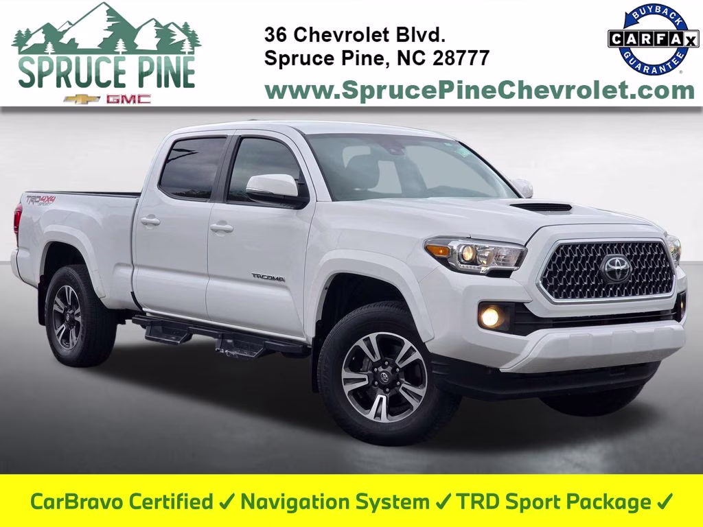 2019 Super White Toyota Tacoma TRD Sport 4X4 Truck