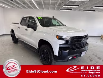 2021 Summit White Chevrolet Silverado 1500 LT Trail Boss 4X4 Truck