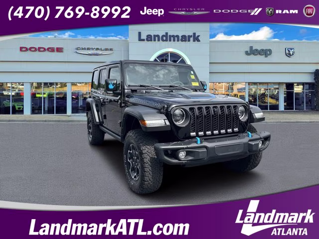 2023 Black Clearcoat Jeep Wrangler 4xe Rubicon 4X4 Convertible