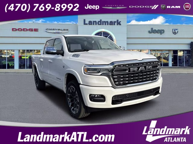 2026 Ivory White Tri-Coat Pearlcoat Ram 1500 Longhorn 4X4 Truck