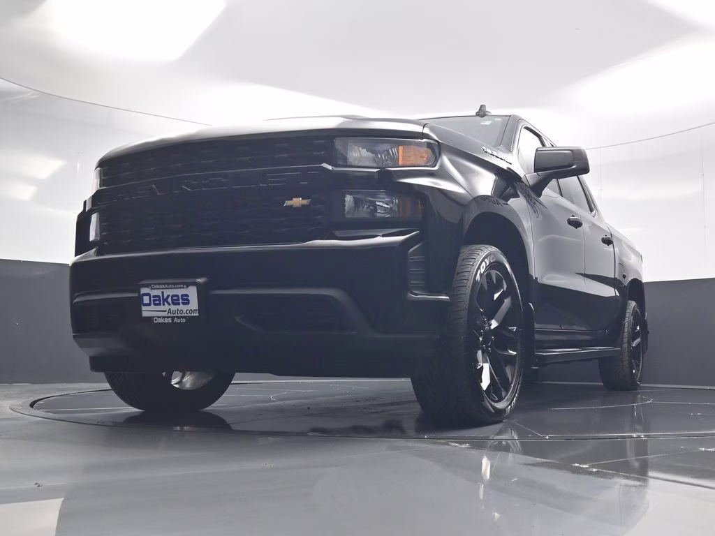 2019 Black Chevrolet Silverado 1500 Custom 4X4 Truck