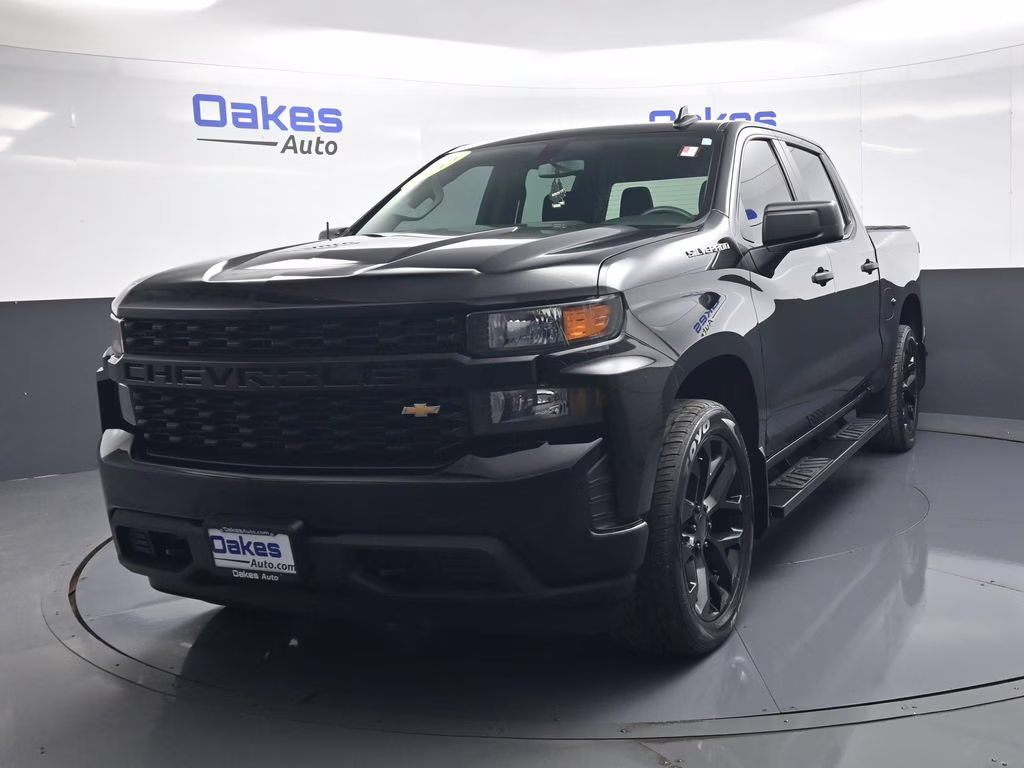 2019 Black Chevrolet Silverado 1500 Custom 4X4 Truck