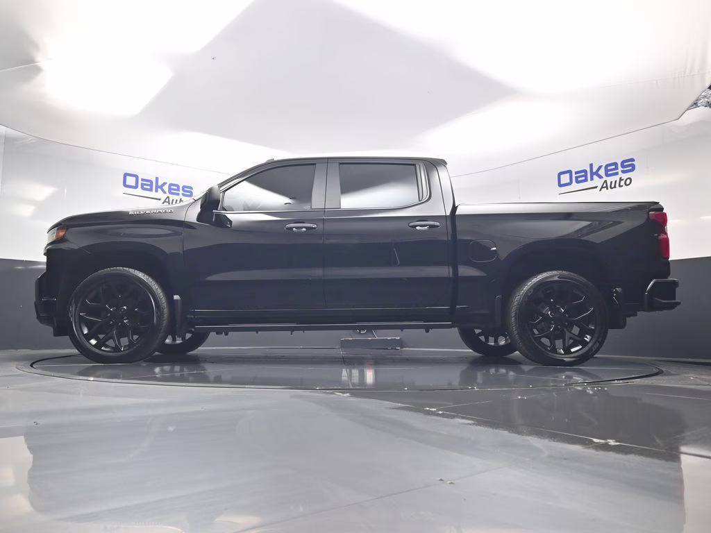 2019 Black Chevrolet Silverado 1500 Custom 4X4 Truck