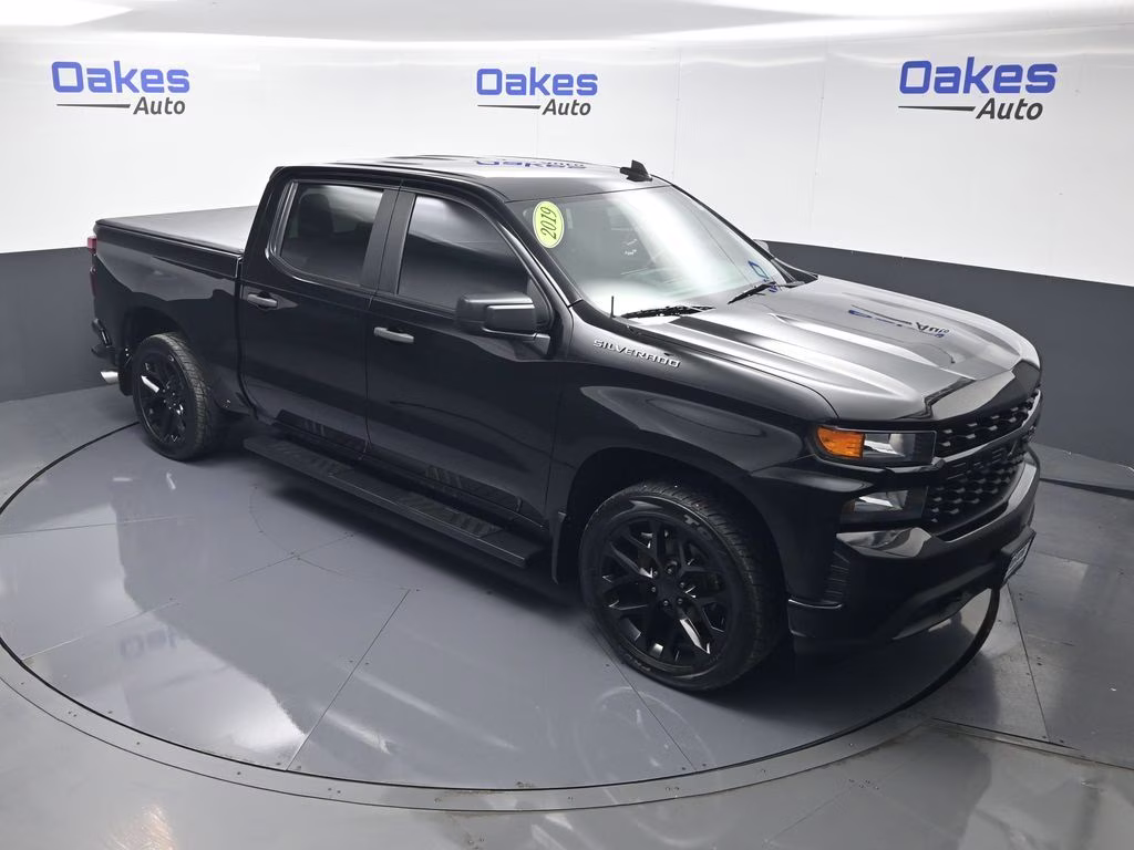 2019 Black Chevrolet Silverado 1500 Custom 4X4 Truck