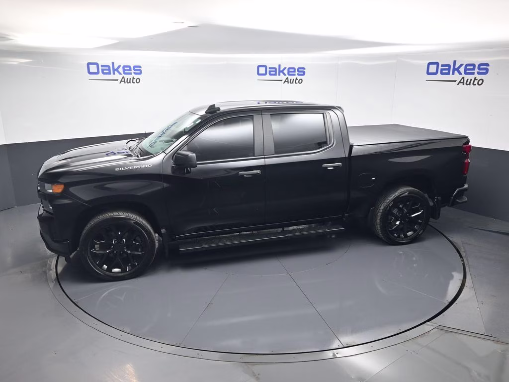 2019 Black Chevrolet Silverado 1500 Custom 4X4 Truck