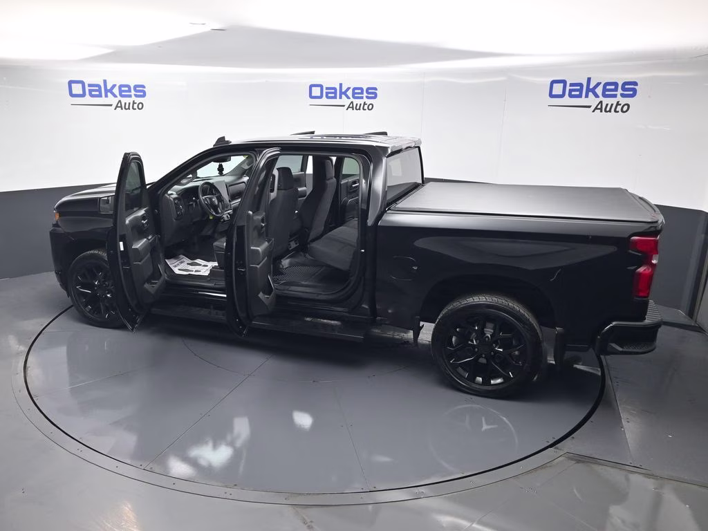 2019 Black Chevrolet Silverado 1500 Custom 4X4 Truck