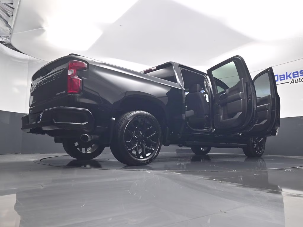 2019 Black Chevrolet Silverado 1500 Custom 4X4 Truck