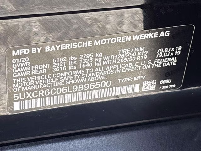 2020 Jet Black BMW X5 xDrive40i AWD SUV