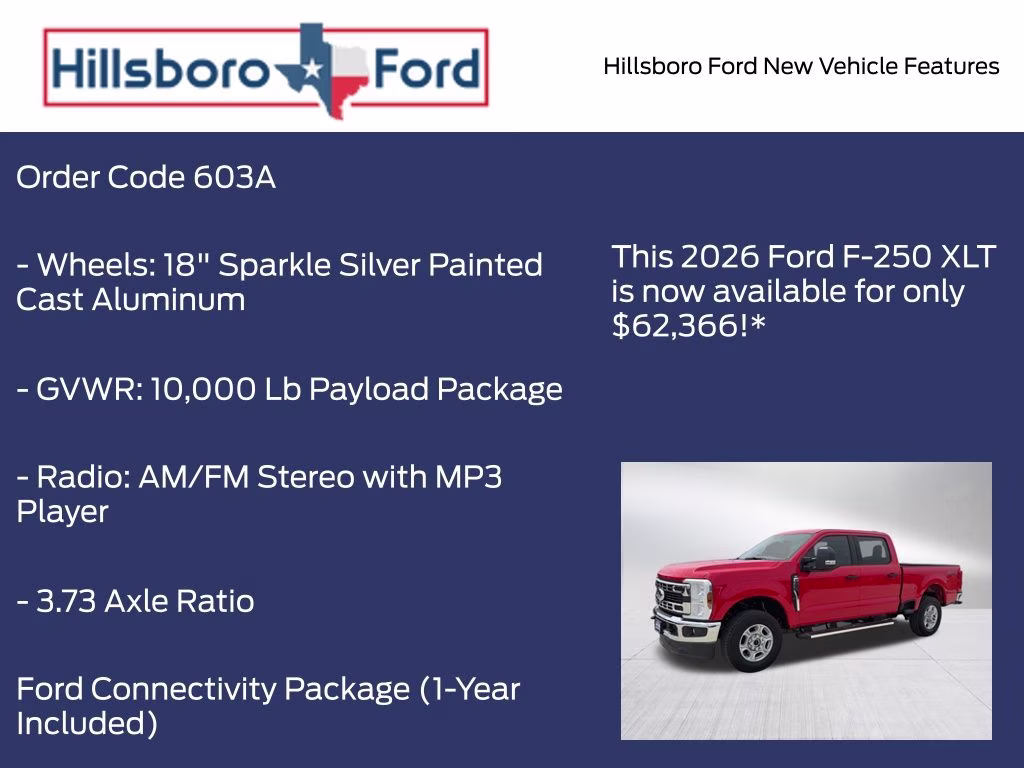 2026 Race Red Ford Super Duty F-250 SRW XLT 4X4 Truck