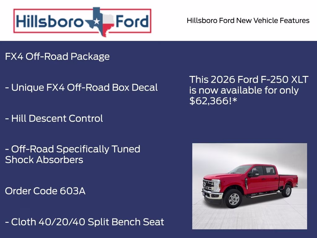 2026 Race Red Ford Super Duty F-250 SRW XLT 4X4 Truck