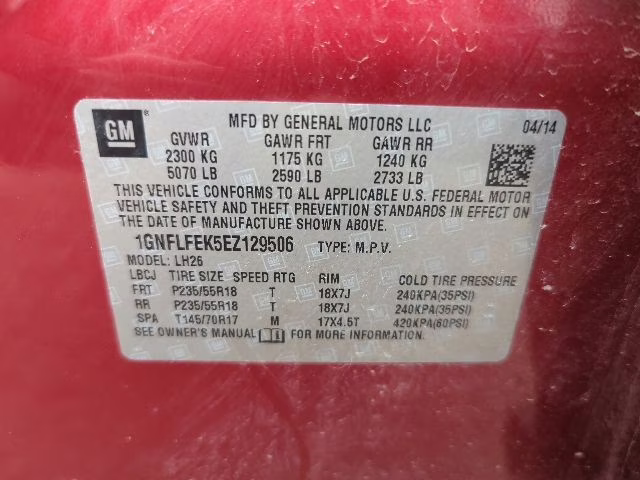 2014 Crystal Red Tintcoat Chevrolet Equinox LT AWD SUV