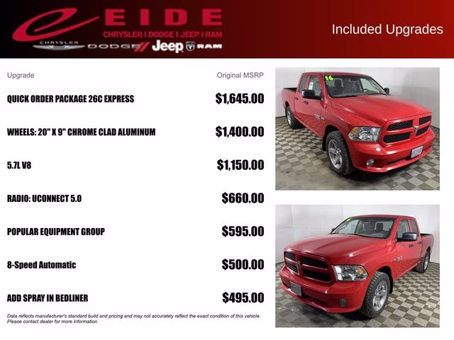 2016 Flame Red Clearcoat Ram 1500 Express 4X4 Truck