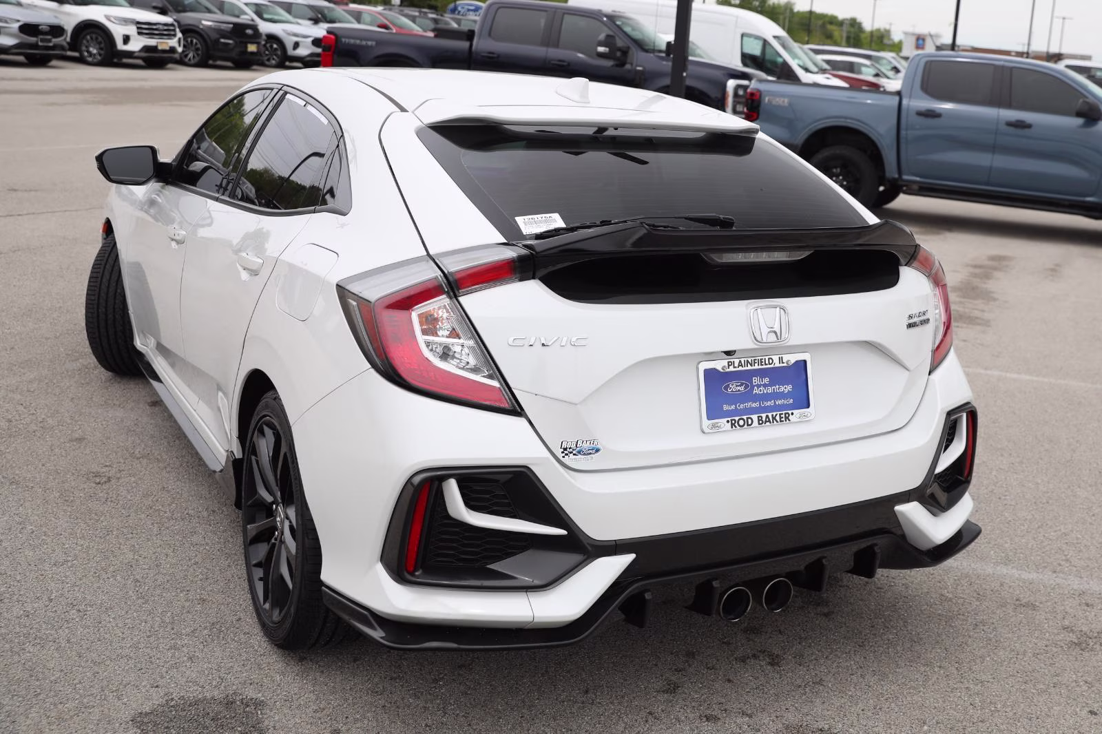 2020 Platinum White Pearl Honda Civic Hatchback SPORT TOURING FWD 5DR HB SPORT TOUR CV