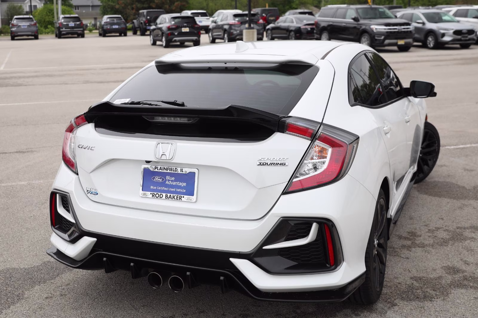 2020 Platinum White Pearl Honda Civic Hatchback SPORT TOURING FWD 5DR HB SPORT TOUR CV