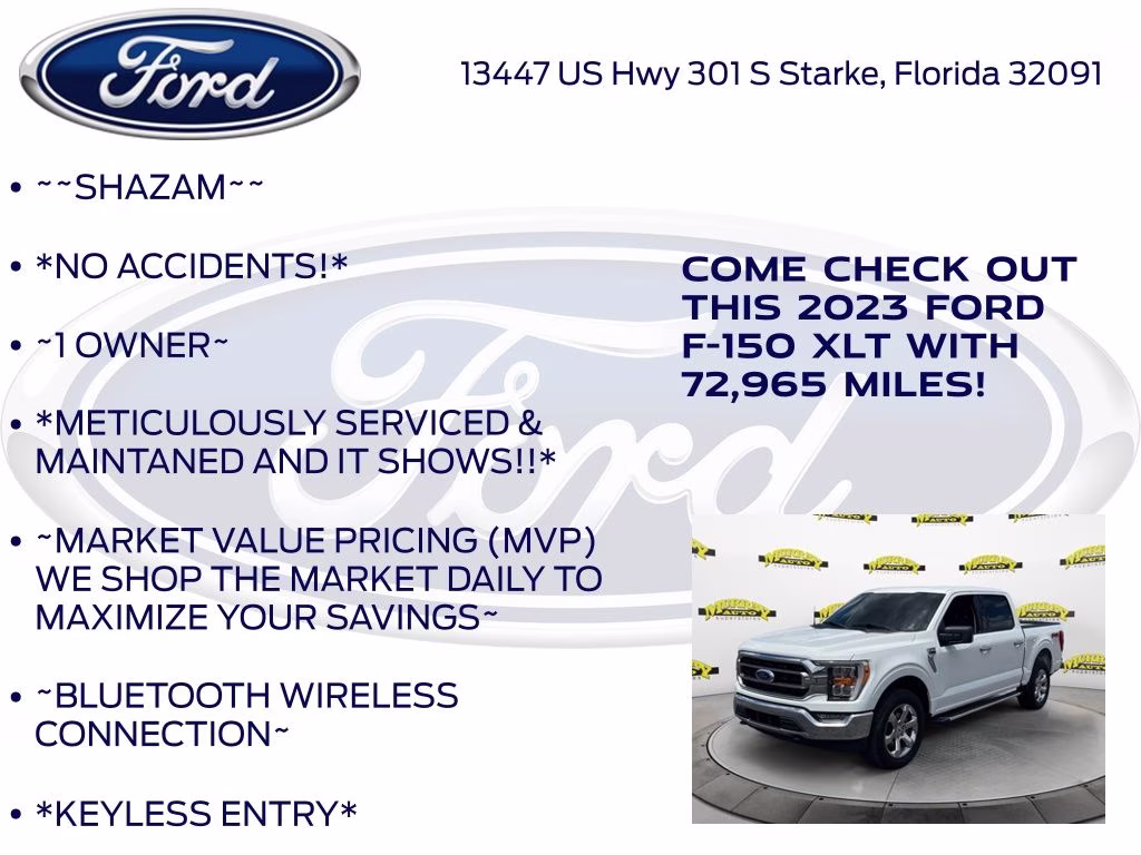 2023 Oxford White Ford F-150 XLT 4X4 Truck