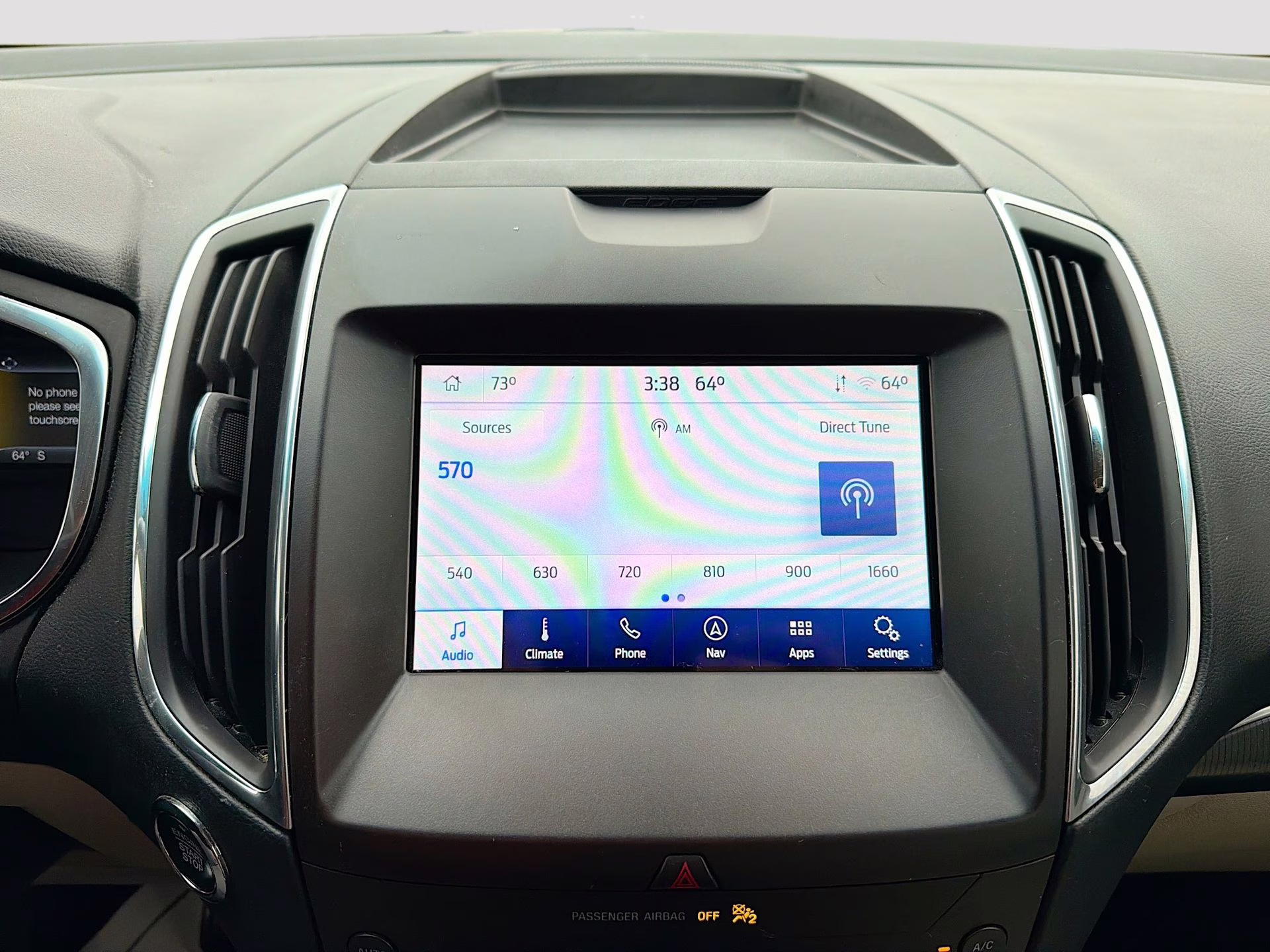 2020 Star White Metallic Tri-Coat Ford Edge Titanium FWD SUV