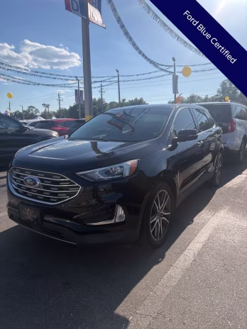 2019 Black Metallic Ford Edge Titanium AWD SUV