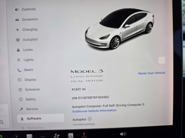 2019 White Tesla Model 3 Long Range AWD Sedan