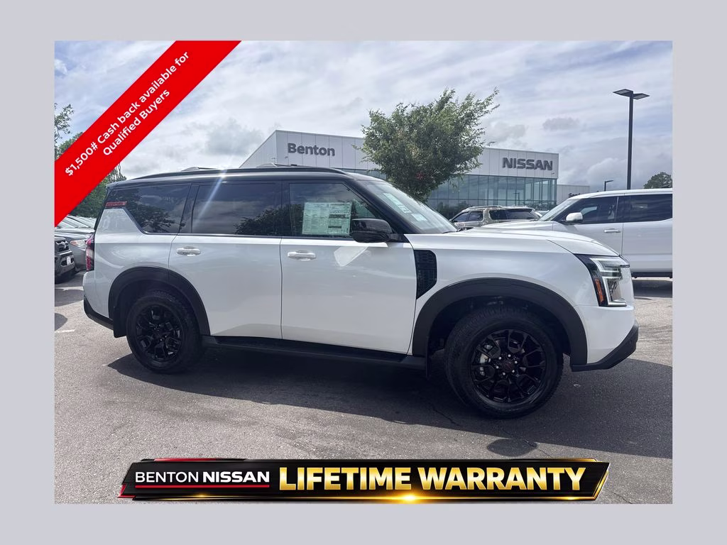 2026 Aspen White/Super Black Nissan Armada PRO-4X 4X4 SUV