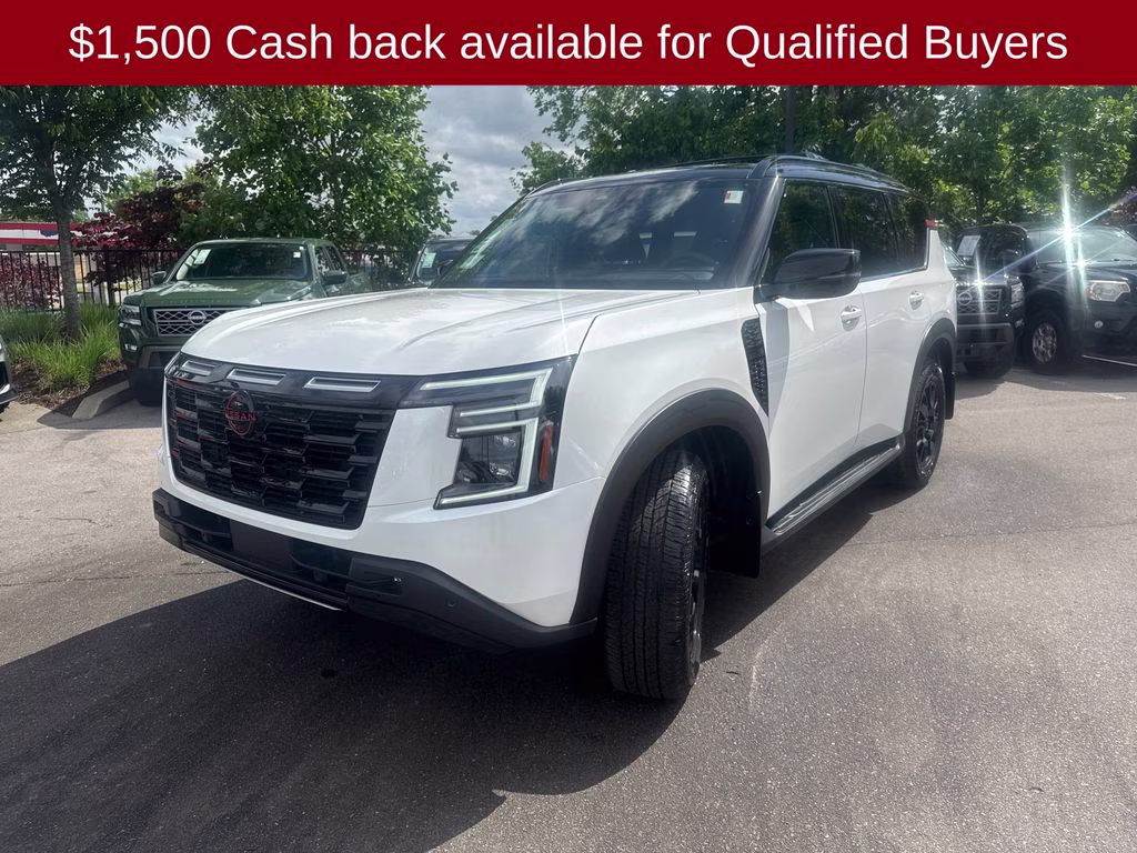 2026 Aspen White/Super Black Nissan Armada PRO-4X 4X4 SUV