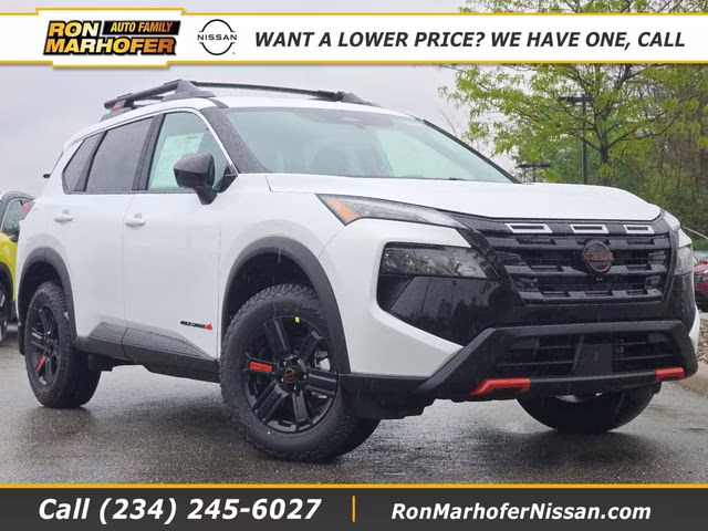 2026 Everest White Pearl Tricoat Nissan Rogue Rock Creek AWD SUV