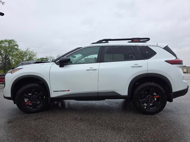 2026 Everest White Pearl Tricoat Nissan Rogue Rock Creek AWD SUV
