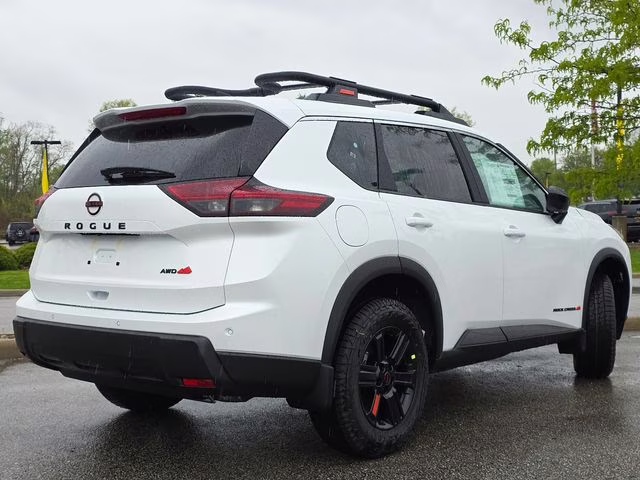 2026 Everest White Pearl Tricoat Nissan Rogue Rock Creek AWD SUV