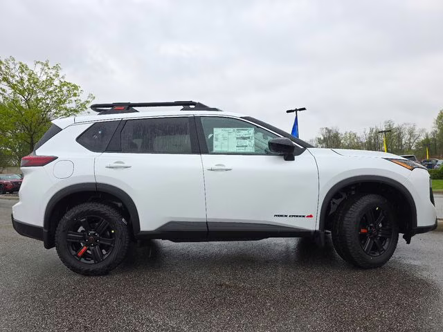 2026 Everest White Pearl Tricoat Nissan Rogue Rock Creek AWD SUV