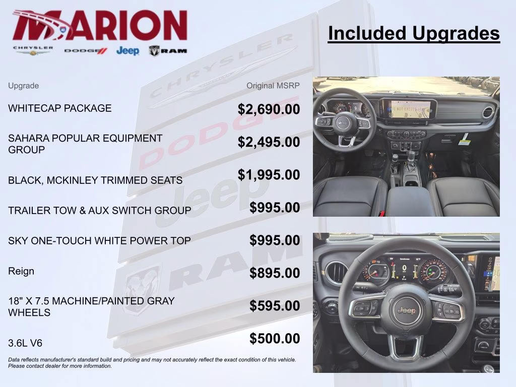 2026 Reign Jeep Wrangler Sahara 4X4 SUV