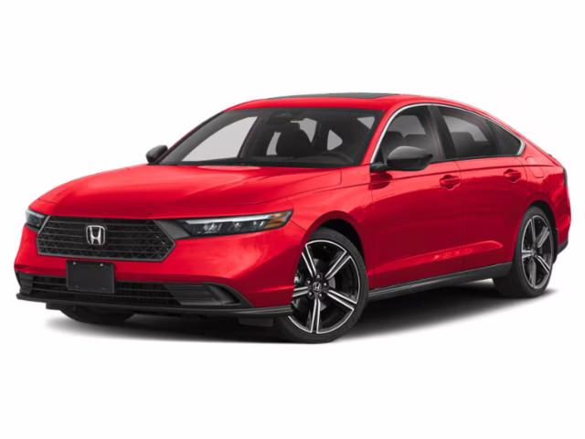 2024 Red Honda Accord Hybrid Sport FWD Sedan