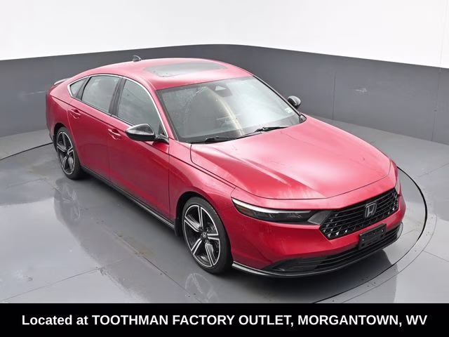 2024 Red Honda Accord Hybrid Sport FWD Sedan