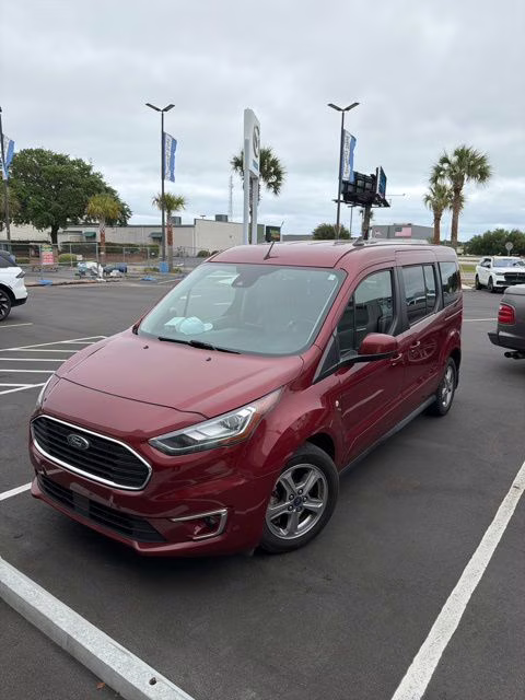 2019 Maroon Ford Transit Connect Titanium FWD Crossover